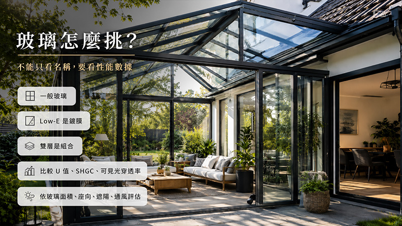 玻璃要怎麼挑?一般玻璃、Low-E與雙層玻璃差在哪?